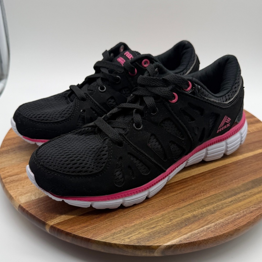 RBX Live Life Active Women's 7 1/2 Running Shoes Black‎ Pink Sneakers  1027